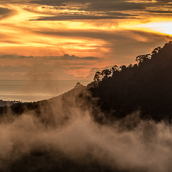 Landschaft, landscape, Sonnenuntergang, sunset, Gunung Raya, Berg, Langkawi, Malaysia
