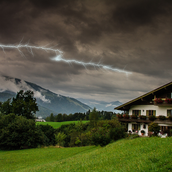 Landschaft, landscape, Blitz, Gewitter, Alpen, Bayern, Reit im Winkl, lightning, thunderstorm, alps, bavaria