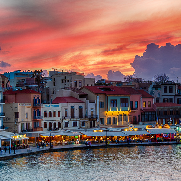 Kreta, Crete, Griechenland, Greece, Hellas, Chania, Sonnenuntergang, sunset, Altstadt, old town