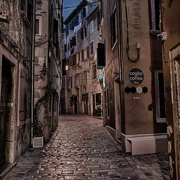 Kroatien, Croatia, Rovinj, Rovigno, Istrien, Istria, Nacht, nachts, night, nighttime, old town, Altstadt