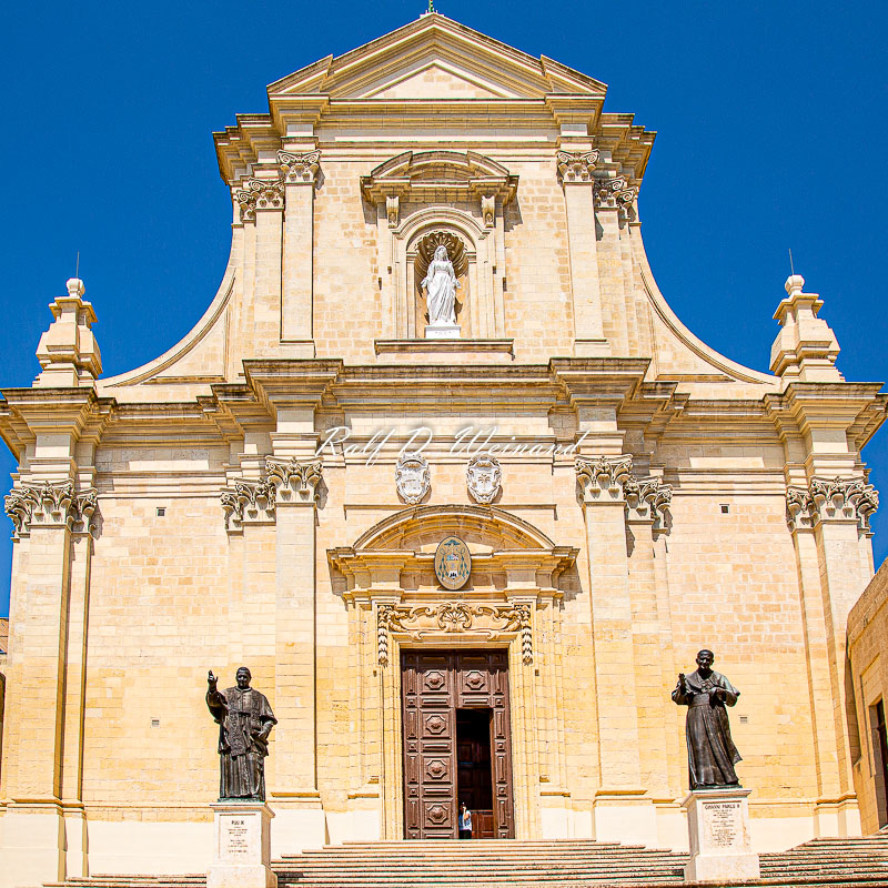 Malta, Gozo, ir-Rabat, Victoria, Zitadelle, Kastell, castle, Innenhof, Kathedrale, cathedral