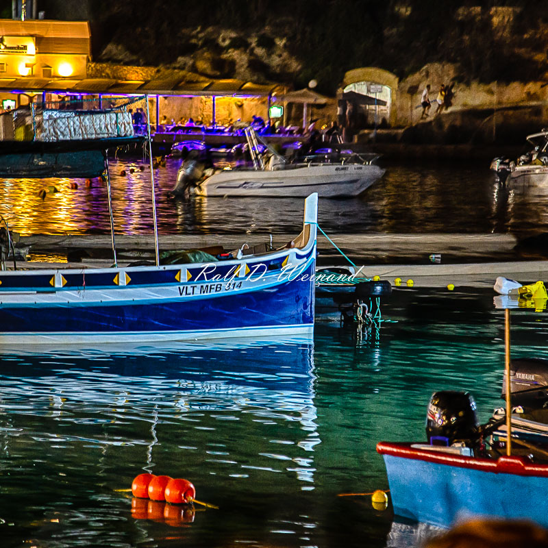 Malta, Gozo, Xlendi, bay, Bucht, Nacht, night