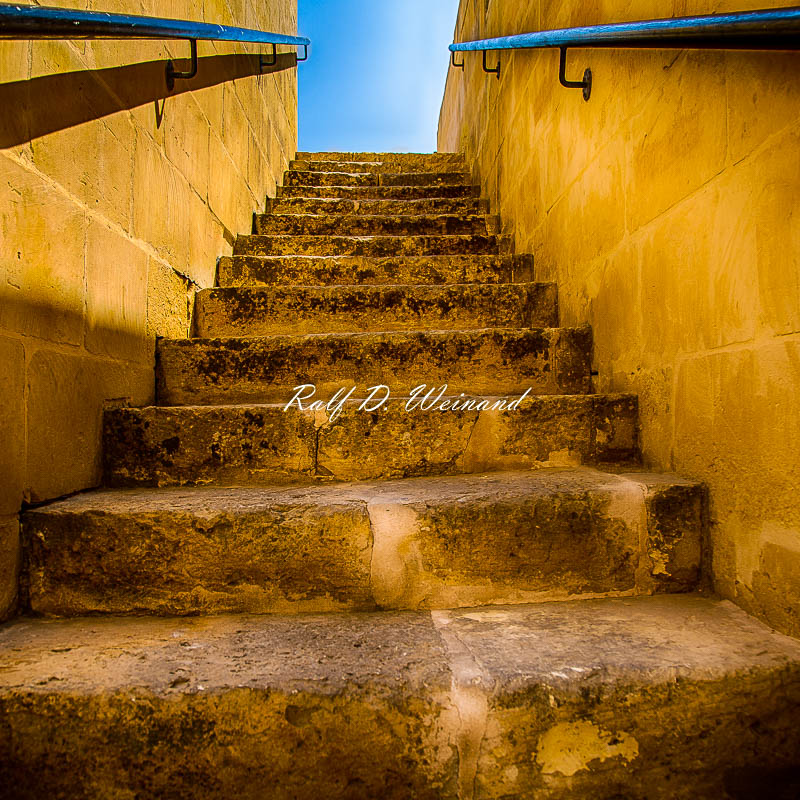 Malta, Gozo, ir-Rabat, Victoria, Zitadelle, Kastell, castle, Treppe, staircase