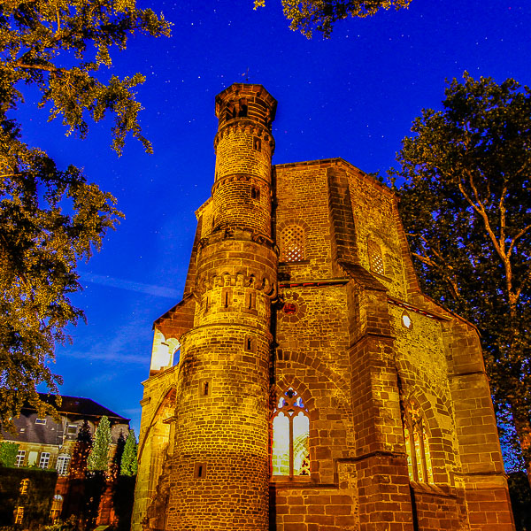 Saarland, Mettlach, Alte Turm, nachts, Nacht, night