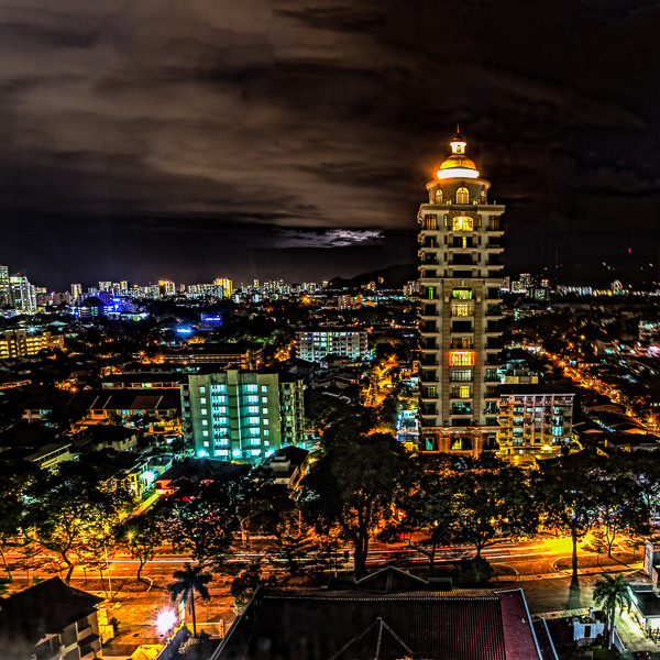 Malaysia, Penang, Nacht, Panorama